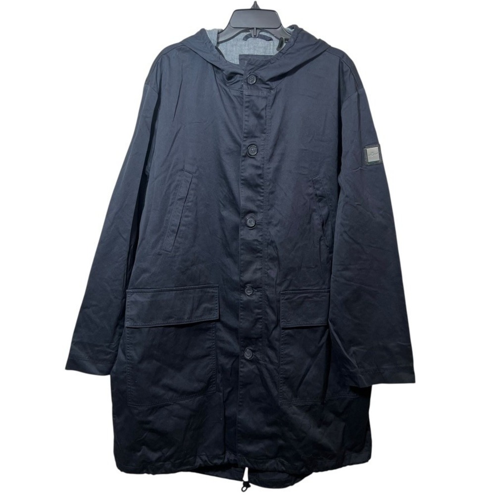 7FAM Italy Navy Cotton Parka Coat XL Men's Hooded‎ Jacket NWOT